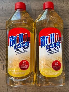 Brillo Basics Oil Soap Natural Wood Cleaner & More Biodegradable 16oz X 2